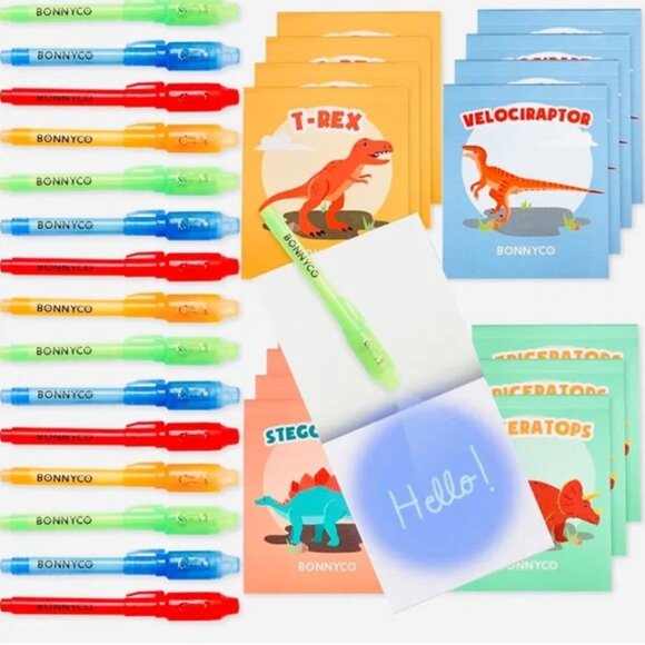 Invisible Ink Pen and Notebook Pack of 16 Dinosaur Party Favors for Kids NEW! - Picture 7 of 8